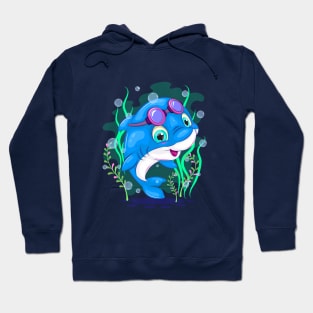 Cute cartoon dolphin Hoodie